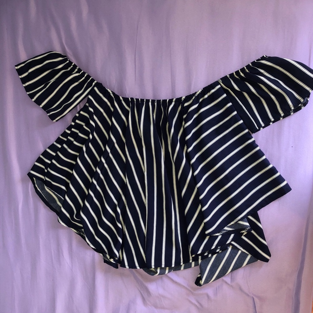 Off the Shoulder Striped Top